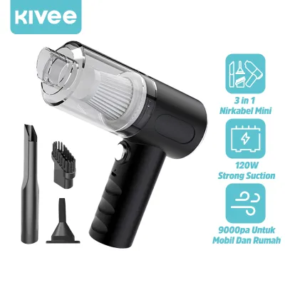KIVEE Penyedot Debu Nirkabel 120W 9000pa Wireless Vacuum 3 In 1 Multifungsi Recharger Portable Serbaguna Mobil Vakum Pembersih
