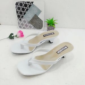 Toko Alika - Sandal Wanita Jepit Slop Putih Terbaru