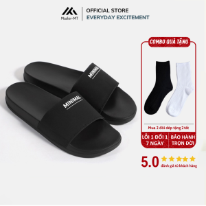 Dép da nam quai ngang M Masler MT Minimal với lớp đế chống  trơn trượt êm chân và chống nước khoáng khuẩn MIN