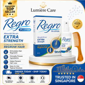 [Official Authentic] REGRO (topical minoxidil) 5% [EXP:NOV 2028] Hair Lotion 80ml -Clinically proven to regrow hair