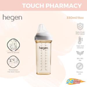 HEGEN Smooth Feeding 330ml Wide Neck Bottle for Breastmilk Synergy with PCTO Closure