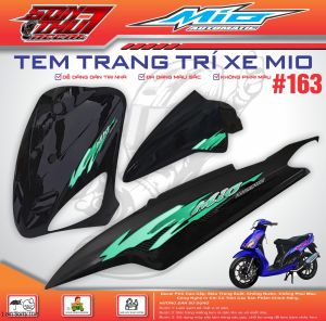 TEM XE YAMAHA MIO SPORT #163 (CHẤT LIỆU CAO CẤP - SẮC NÉT - KHÔNG PHAI MÀU)