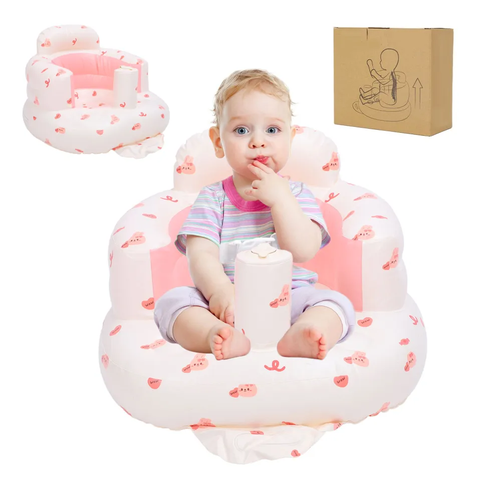 Lightnice] Baby Inflatable Seat With Air Pump Infant Back Support