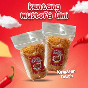 Kentang Mustofa Kriuk Keripik Kering Organik Bebas Lemak Jenuh 1kg - Camilan Renyah Lauk Pedas