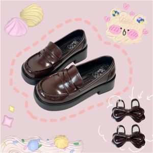 Free Shipping Black Thick-Soled Loafers Retro JK Uniform Shoes 2026 New Style WomenS Small Leather Shoes