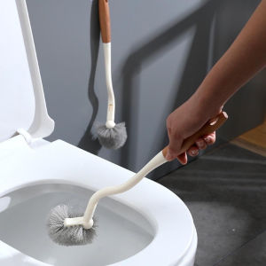 Chổi Cà Phê Đầu Cong Cán Gỗ Móc Treo Tiện Dụng - Thiết Bị Vệ Sinh Bồn Cầu Dễ Dàng Vệ Sinh