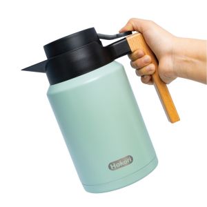 Bình giữ nhiệt Hokori dung tích 1500ml có quai cầm bằng gỗ chất liệu ruột inox 304 cao cấp