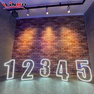 Dropshipping 1~9 A~Z Maruee Number Letters Flex Strip Light for Wedding Happy Birthday Event Acrylic Custom Led Neon Sign