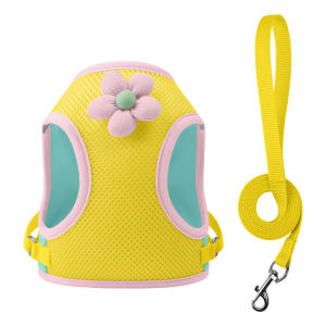 Sentexin Dog Harness Leash Set for Small Medium Dog Cat Chest Strap Adjustable Puppy Harness Chihuahua Outdoor Walking Lead XS-XL