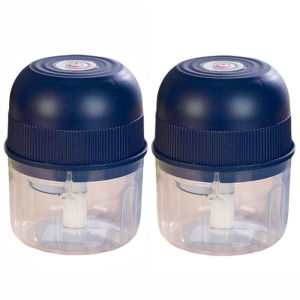 300ml Portable Electric Garlic Press Chopper Meat Vegetable Grinder Mincer Crusher with 6 Blades