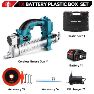 🔥3 Days Delivery🔥Cordless Grease Pump 10000PSL 689Bar High Pressure Brushless Car Lubricating Oil Injector Fat Machine Cordless Electric Grease Machine Car Maintenance Power Tool For Makita 18V Battery