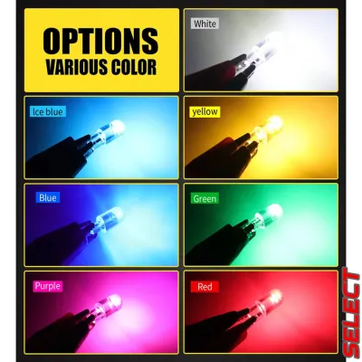 1หลอด ไฟหรี่แก้ว LED T10 W5W ไฟแผนที่ ไฟส่องป้ายรถยนต์ ไฟหน้าปัด Honda wave 125 ไฟหน้าปัดมอเตอร์ไซค์