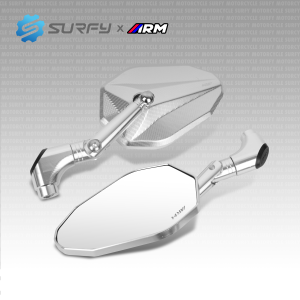 ARM Nighthawk V2 Side Mirror Full CNC Aluminum Adjustable HD Clear Lens Universal Fit