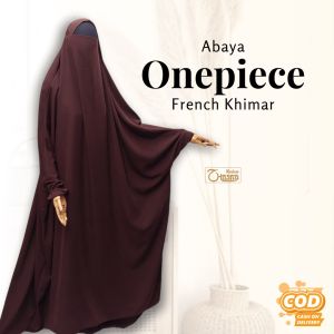 OVERHEAD Frenchkhimar abaya onepiece termurah