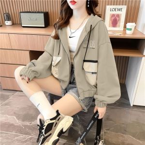 Ocean Hoodie Oversize Wanita Korean Style Fleece Terbaru
