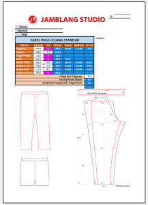 Rumus Pola Celana [JAMBLANG STUDIO]