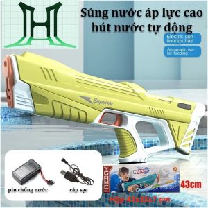 Súng nước điện súng nước cơ học Súng nước điện tự hút nước súng phát quang súng dùng Pin sạc quà tặng sinh nhật.