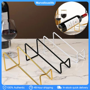 Countertop Wine Bottle Display Rack Elegant Metal Wine Bottle Holder Champagne Shelf Drink Display Stand