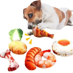 SKYJS Attractive Durable Creative Food Shape Squeaky Carrot Sound Simulation Chicken Leg Pets Supplies Dog Toys Puppy Toy Chew Toys
