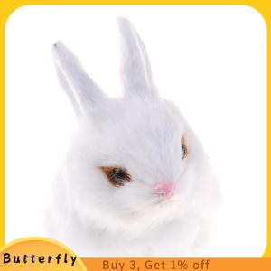 Butterfly Imitate hair White Furry Rabbit Nap Toys Simulation Animal Model Decoration