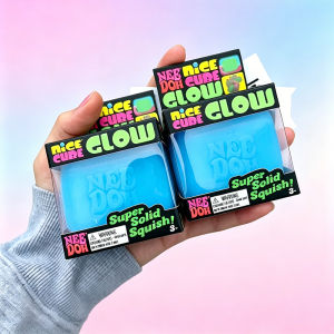 🎁【Glows at night】NeeDoh Nice Cube Squishy Fidget Toy Baby Sensory Stress Relief Squeeze Gift for Kids Adult Children