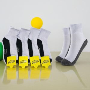 ถุงเท้านักเรียน BANANE คุณภาพสูง สีขาวพื้นเทา ขนาด 4-12/Free Size แพ็ค 12คู่