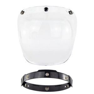 Motorcycle Helmet Visor Replacement For Half Face Dual Lens Helmet Visor With Bracket For 3-Snap Motorcycle Helmets