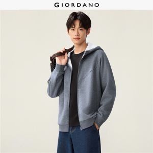 Giordano Beau Monde Men Fleece-lined raglan sleeve hooded jacket Free Shipping 13076642