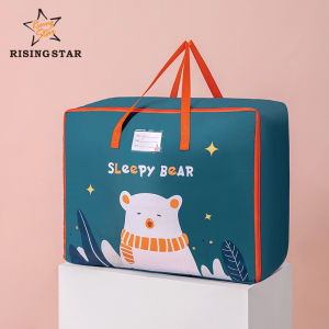 Rising Star Cartoon Large-Capacity Thicken Zipper Storage Bag Foldable Quilt Bag Pillow Clothes Organizing Bag