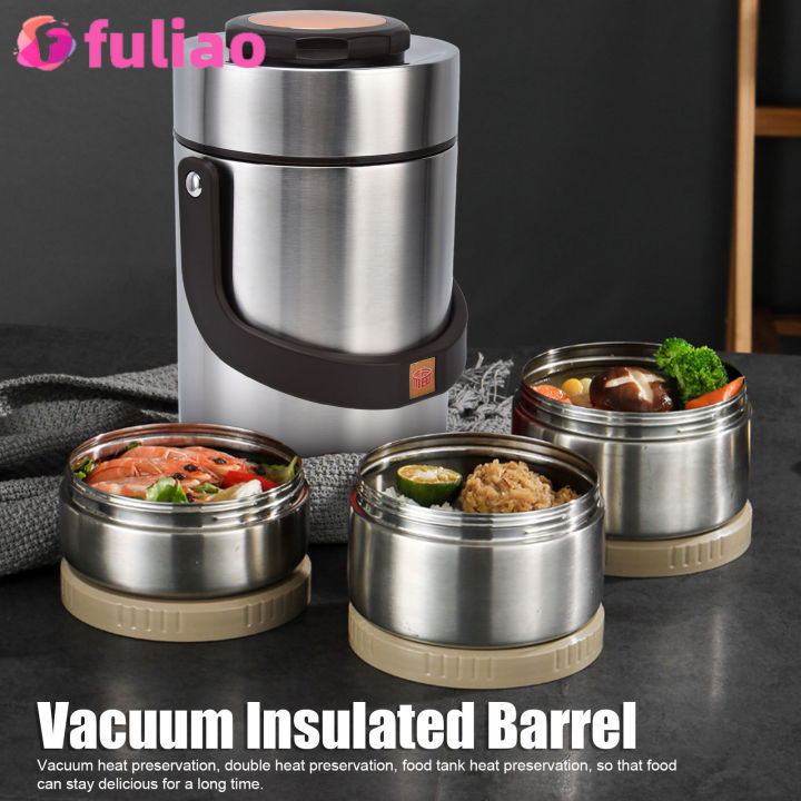 Ready Stock] Vacuum Insulation Lunch Box 304 Stainless
