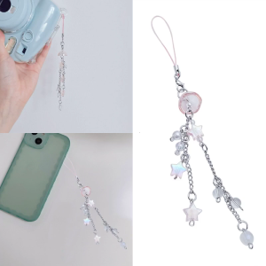 Fashionable Jellyfish Fringe Phone Charm Pendant Fringe Mobile Phone Pendant Keyring Eye catching Ornament