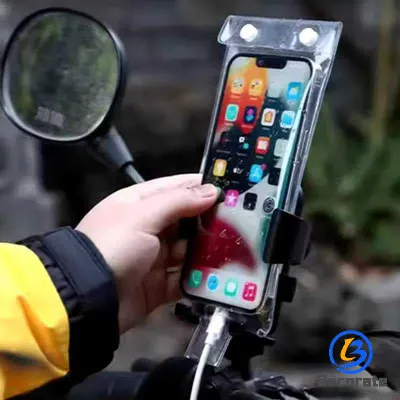 BECORATE 1pc Motorcycle Waterproof Phone Bag Motorcycle Handlebar Cell Phone Case High Sensitivity Charging Port Phone Cover