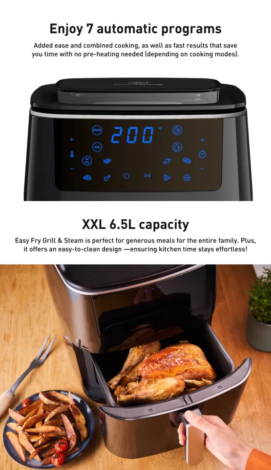 Tefal Easy Fry Grill & Steam (FW2018) – Friggitrice Ad Aria 3 In 1 | 1,6 Kg, 80-200°C, 60 Min