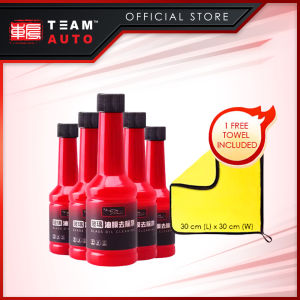 TeamAutoCare TAC6296 150ml Car Windshield Degreasing Agent and Glass Maintenance Cleaner Liquid 5 Bottle Set With Free Microfiber Cleaning Towel