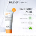 SKINEVER Salicylic Acid Refreshing Facial Scrub Cleanser Gentle Exfoliating Oil Control Acne Treatment. 