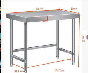Kuga 2026 Premium 304 Stainless Steel Kitchen Workstation Commercial Grade Food Prep Table and Storage Shelf
