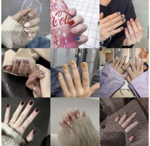 เล็บปลอม บรรจุ 24 ชิ้นต่อ 1 กล่อง ฟรีกาวน้ํา ฟรีตะไบ