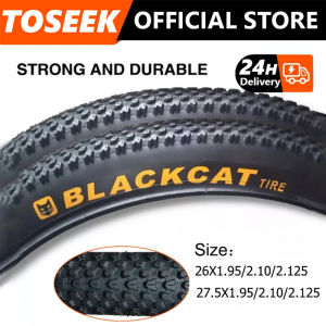 TOSEEK Black Cat Tire 27.5X2.1 27.5X1.95 26X1.95 29X1.95 Puncture Resistant 26 27.5 29 700C Exterior Bike Parts 700X25C 700X28C 700X32C 700X35C 700X38C Tires Outer Tire