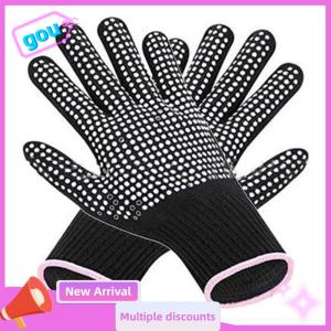 gou 1PC New Double-sided Hair Straightener Perm Curling Hairdressing Heat Resistant Finger Glove Hair Salon Tools Thermal Styling Gloves