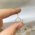 Anting toge emas kadar 70 16k permata 1 giwang kerabu ringan setengah 0,5 gram gr g padat bulat gantung. 