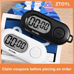 【ZTOYL】 Dừng hẹn giờ thể thao dừng hẹn giờ Keychain với màn hình LCD kích thước bỏ túi trang trí kỹ thuật số Đồng hồ đếm ngược cho các kịch bản khác nhau