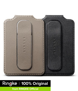 Ringke Slide Grip Wallet Mag Edge for Samsung Galaxy - Slim MagSafe Cardholder with Kickstand & Secure Strap