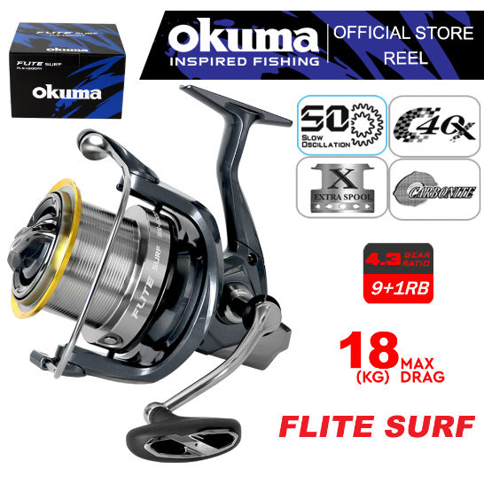 NEW] Okuma Flite Surf Saltwater Surf Fishing Reel Max Drag (18kg)
