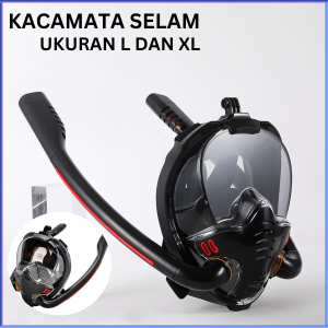 PENGIRIMAN CEPAT VELRAPCOR Kacamata Full Face Diving Snorkeling L/XL K3 / acamata selam pria dewasa tembak ikan anti masuk air kabut scuba diving bisa napas full set snorkeling menyelam di laut renang