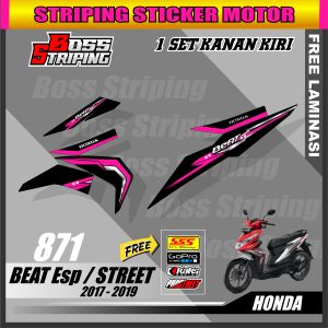 Striping Stiker Honda Beat Fi New ESP ISS CBS 2017 2018 2019 Semi Fullbody Include Sponsor