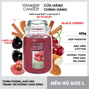 Nến hũ Yankee Candle size L - Black Cherry