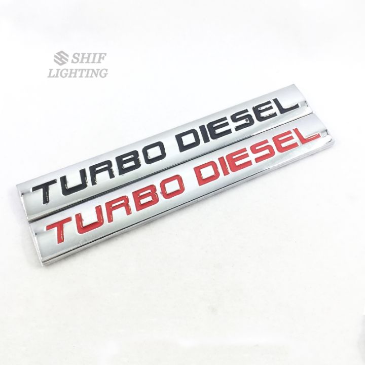 HYS 1 X Logo Chữ TURBO DIESEL Bằng Kim Loại Biểu Tượng Trang Trí Phía ...