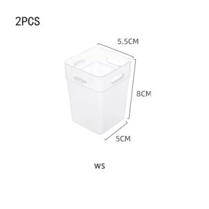 2PCS Refrigerator Storage Boxes Food Sorting Box Plastic Box Buckle Kitchen Food Seasoning