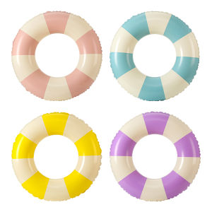 1PC Ins Style Macaron Inflatable Swimming Ring ManKids Thickened Pool Float Summer Pool Party Water Toy