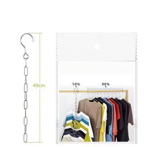 Dây xích inox treo móc quần áo đồ đa năng thông minh giúp tiết kiệm 90% diện tích tủ -Aeneas Shop